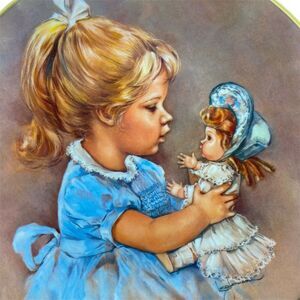 Collectible Plate Vintage Gorham Becky And Baby 1977 Limited Edition Decorative